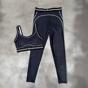 ALO Yoga Black and White Intimates Set M